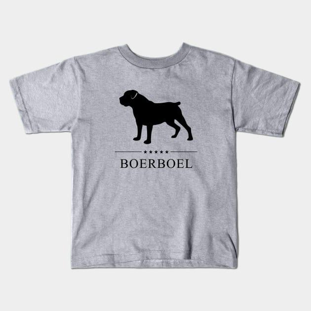 Boerboel Black Silhouette Kids T-Shirt by millersye